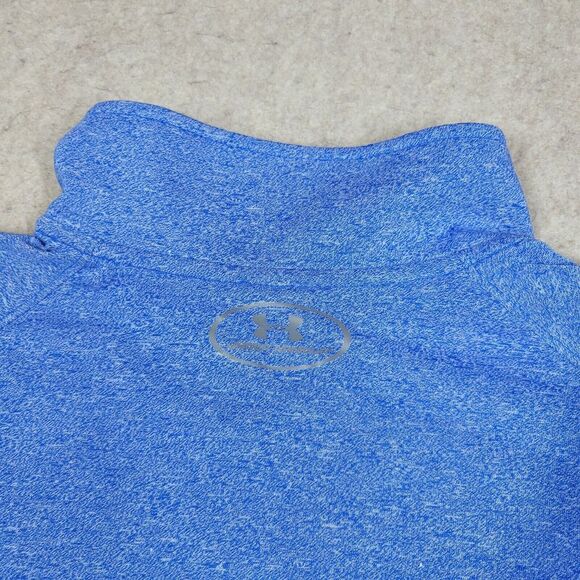 Under Armour Threadborne 1/2 Zip Pullover Womens Medium Blue Mock Neck Sweater - Picture 6 of 9